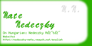 mate nedeczky business card